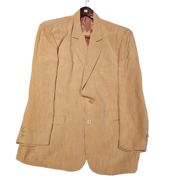 Men's Summer Blazer By NEWMAN US 44R size. Color: Beige - Picture 1 of 7
